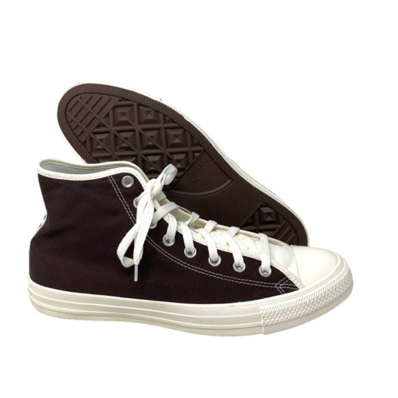 Converse Chuck Taylor High Top Shoes Men Canvas White Brown Custom 152620C-WBRW - Picture 9 of 10